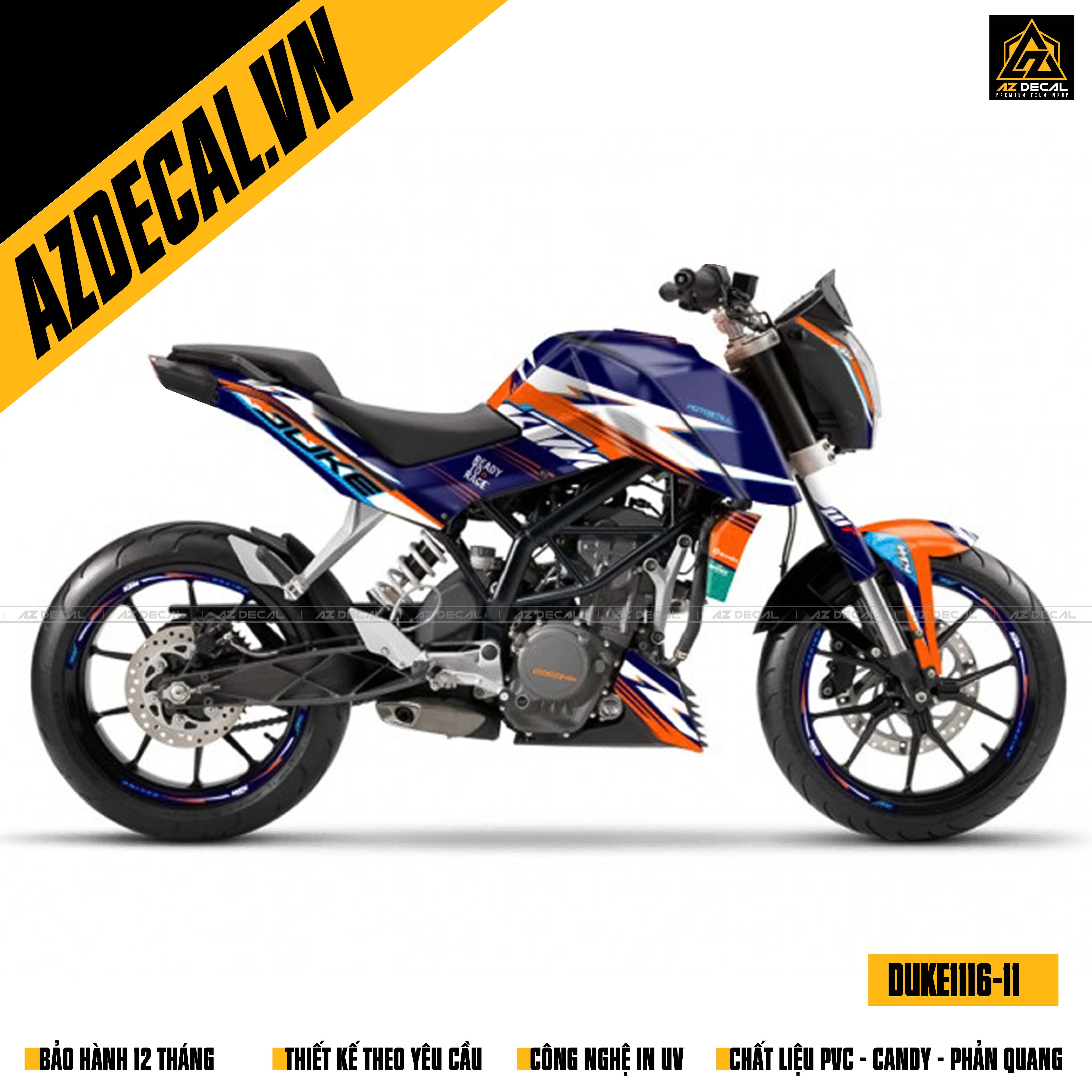 Mẫu tem dán xe KTM Duke 250 đẹp nhất