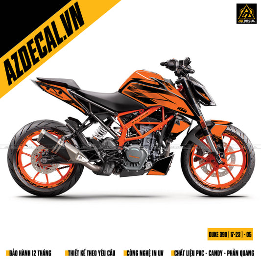 Tem dán xe KTM Duke 390 màu cam đẹp nhất