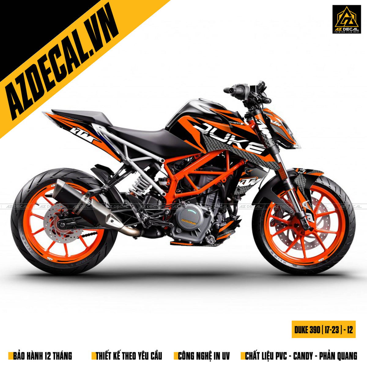 Dán tem xe KTM Duke 390 đẹp tại Hà Nội