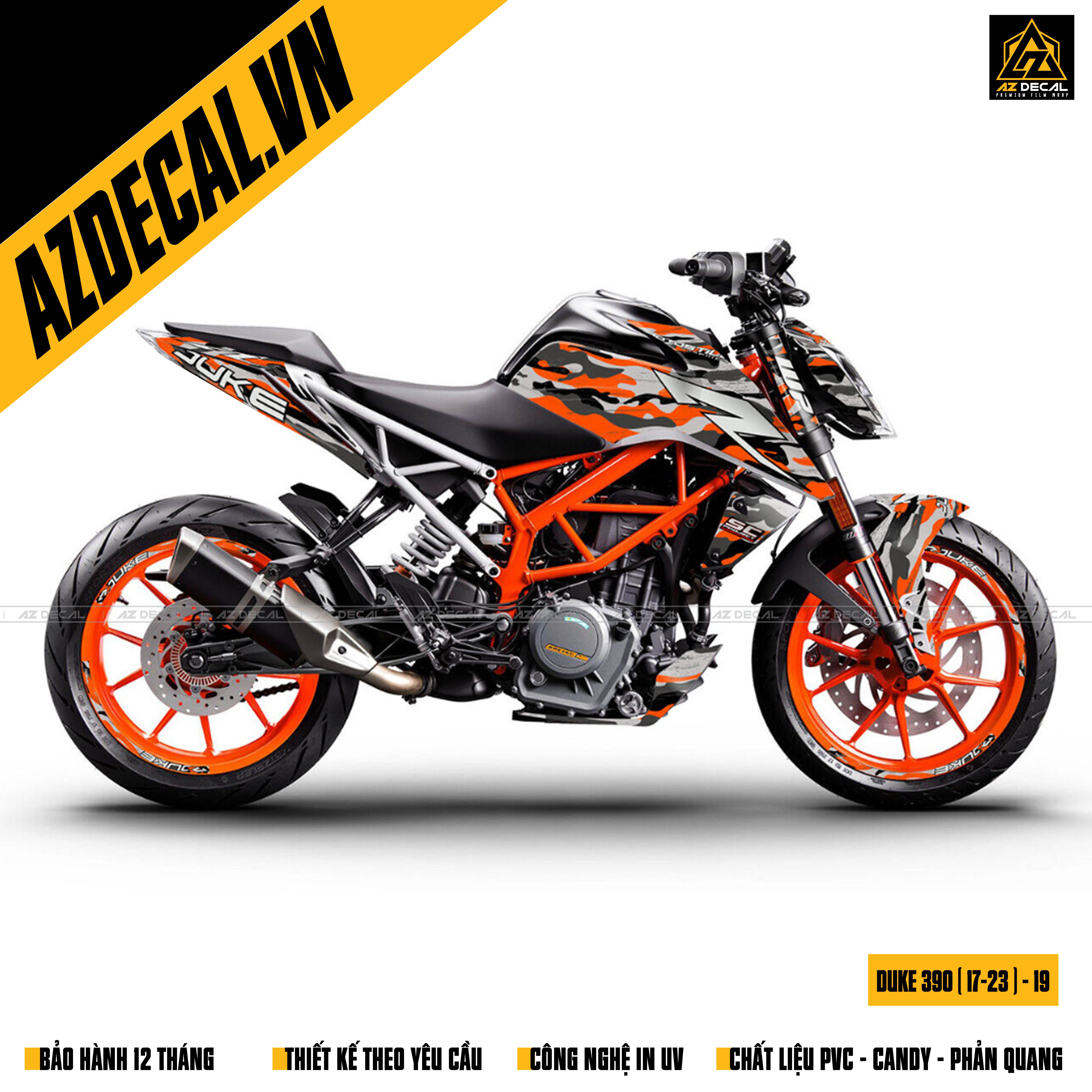 Decal xe moto KTM Duke 390