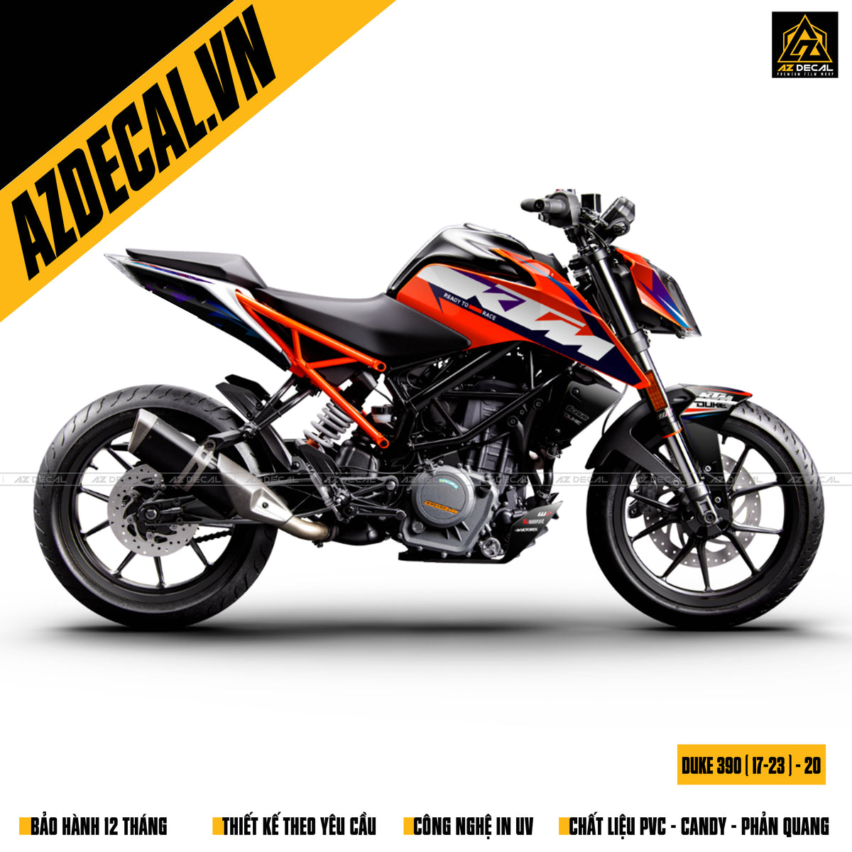 Dán tem xe KTM Duke 390 2023 đẹp