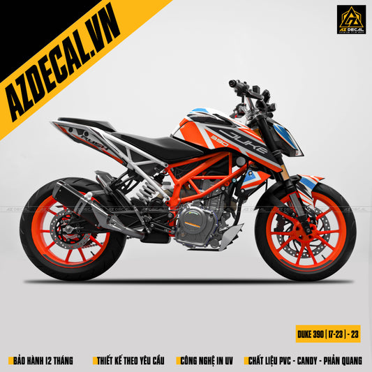 Mẫu tem xe KTM Duke 390 đẹp ấn tượng