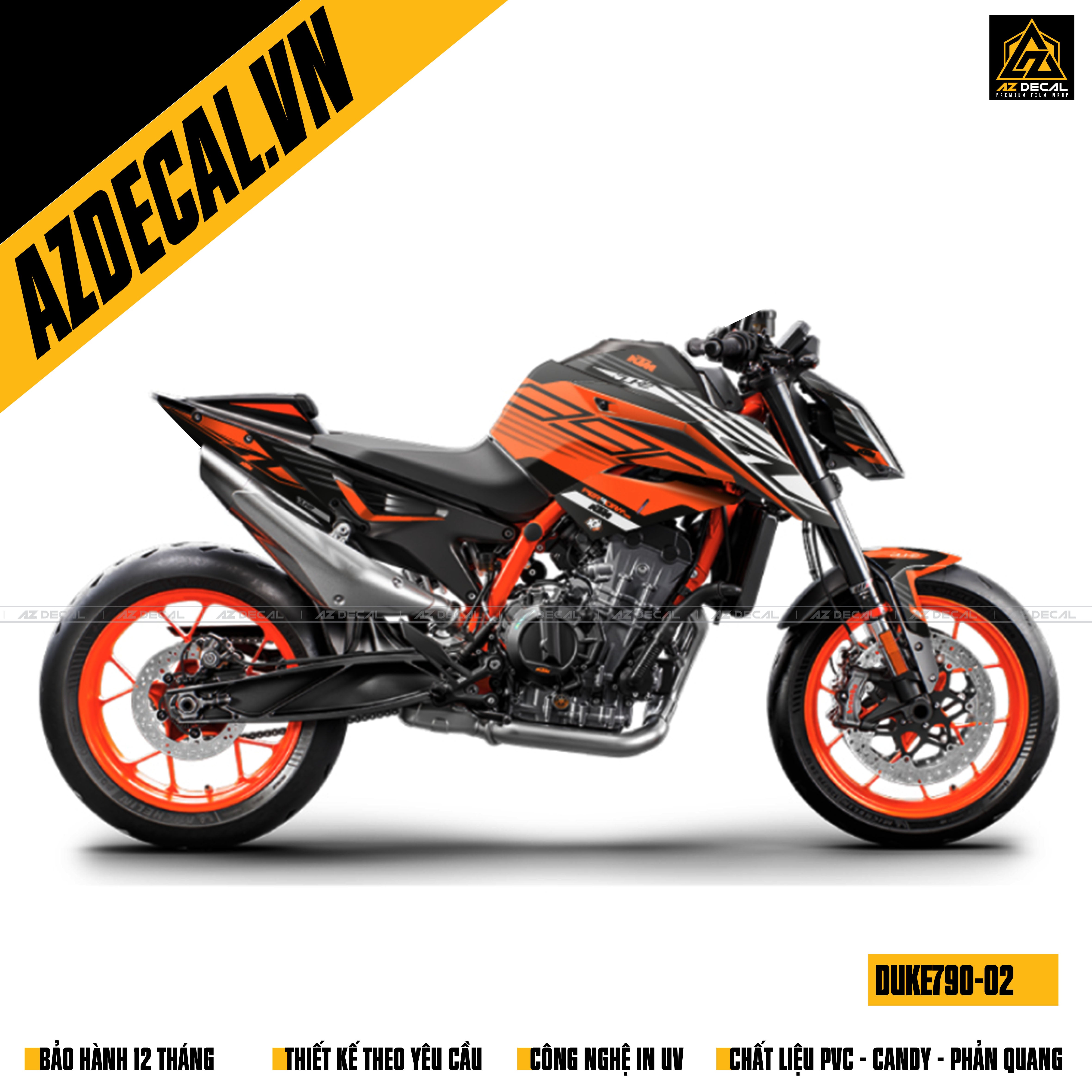 Tem xe KTM Duke 790 cam đen đẹp