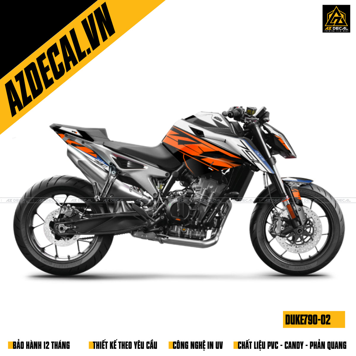 Tem dán xe KTM Duke 790 phong cách thể thao