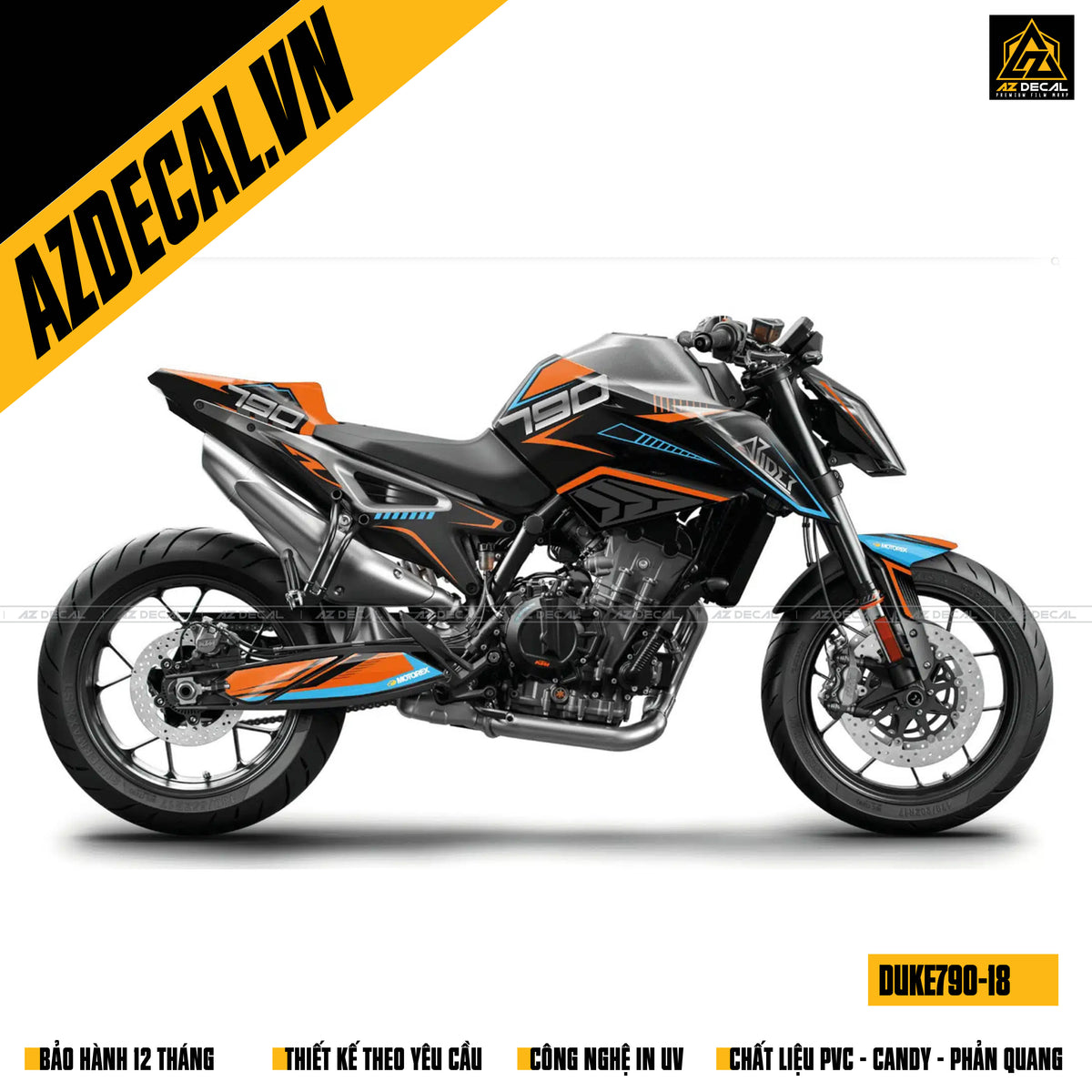 Mẫu decal xe moto KTM Duke 790 đẹp nhất