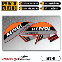 Tem Xe Evo 200 - EVO 11 - Mẫu Repsol