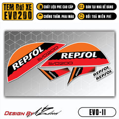 Tem Xe Evo 200 - EVO 11 - Mẫu Repsol