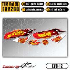 Tem Xe Evo 200 - EVO 12 - Mẫu Hot Wheel