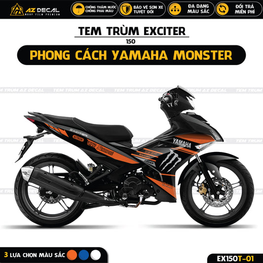 Tem trùm Exciter 150 phong cách Monster