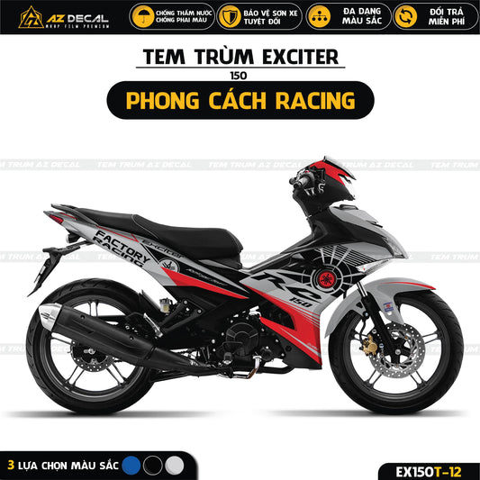 Tem trùm Exciter 150 phong cách Racing thể thao