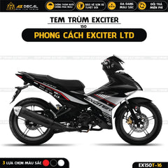 Tem trùm xe Exciter 150 đẹp mẫu Exciter LTD