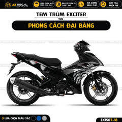 Tem trùm xe Exciter 150 mẫu Đại Bàng