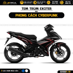 Tem trùm Exciter 150 mẫu Cyberpunk