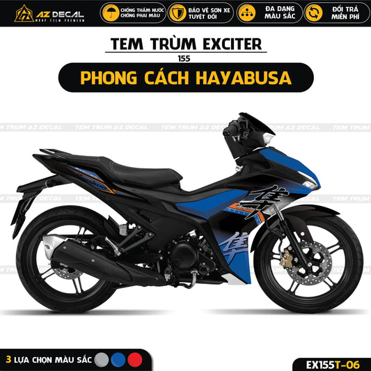 Tem trùm xe Exciter 155 VVA Hayabusa