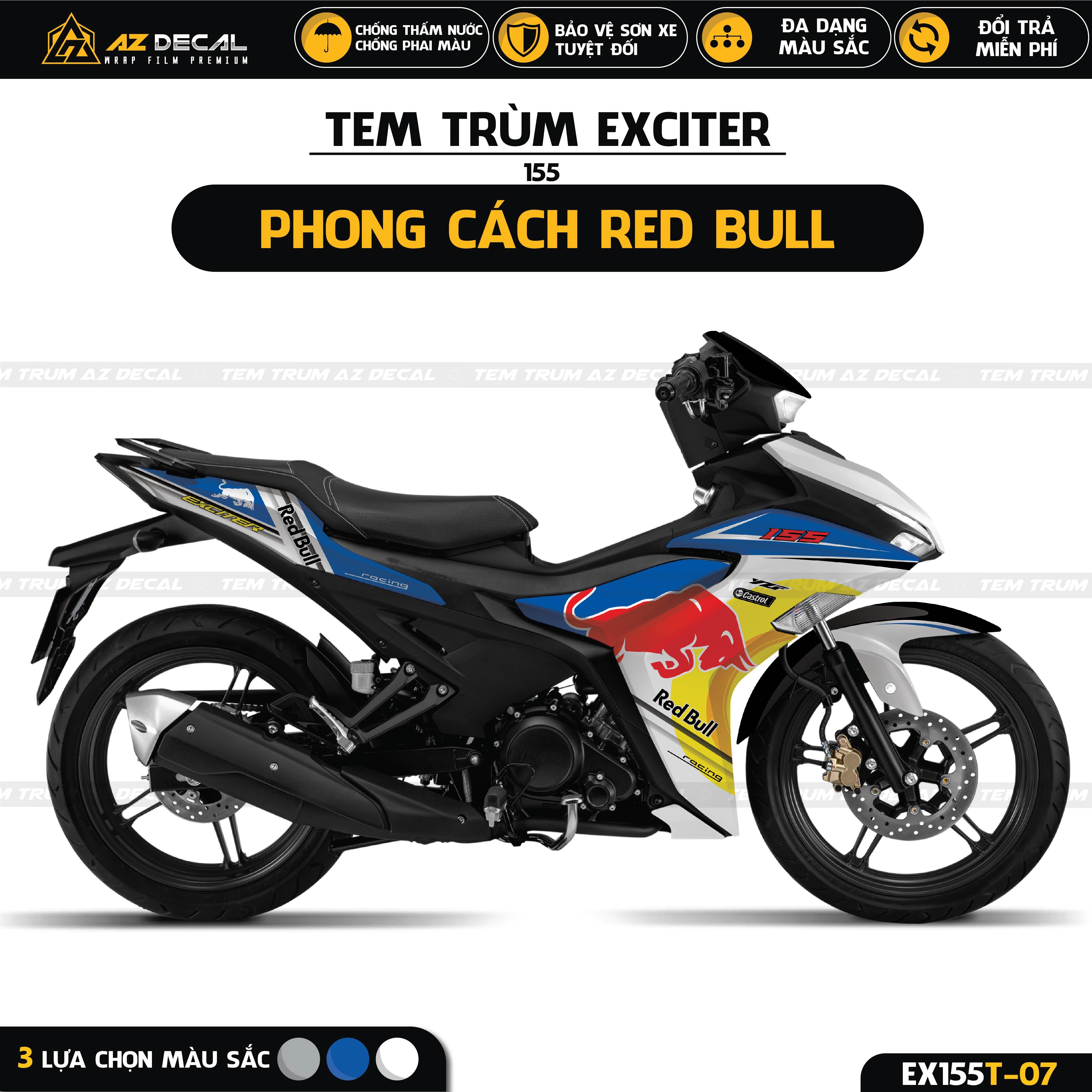 Tem trùm Excitr 155 phong cách Red Bull cao cấp