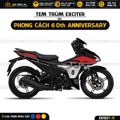 Tem trùm Exciter 155 VVA màu đỏ mẫu kỷ niệm 60 năm