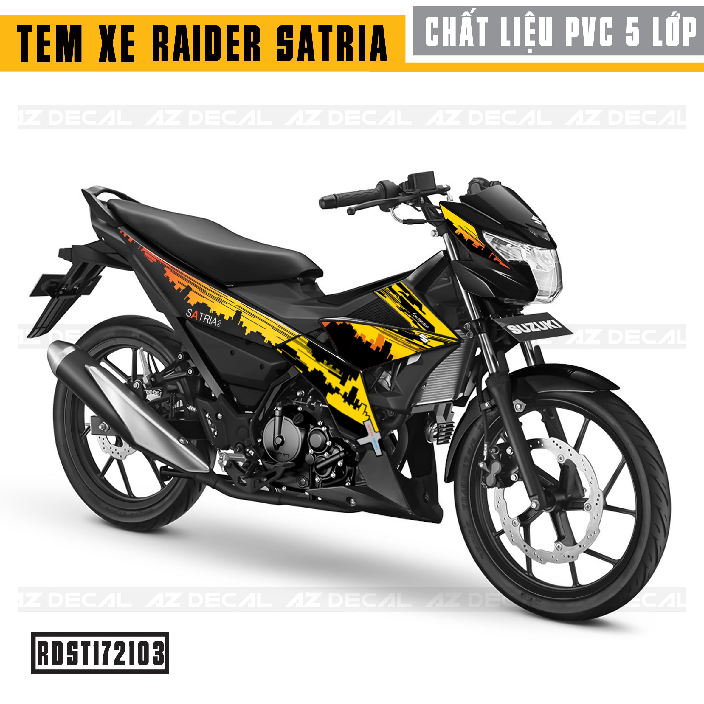 Tem xe Raider / Satria đen - Mẫu City