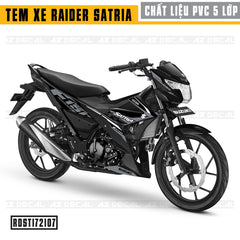 Tem Xe Satria / Raider Xe Đen Mẫu 07