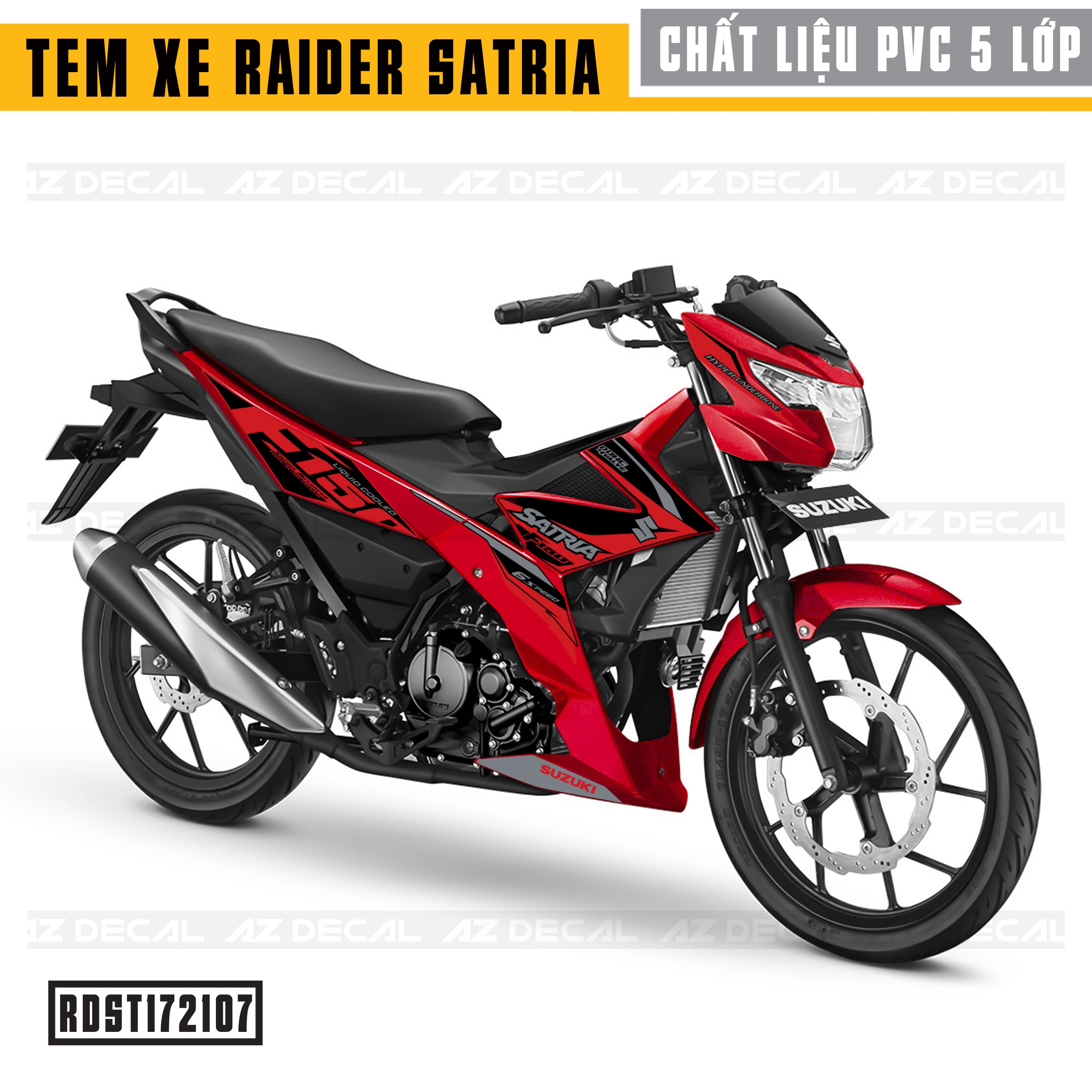 Tem Xe Satria / Raider Xe Đỏ Mẫu 07