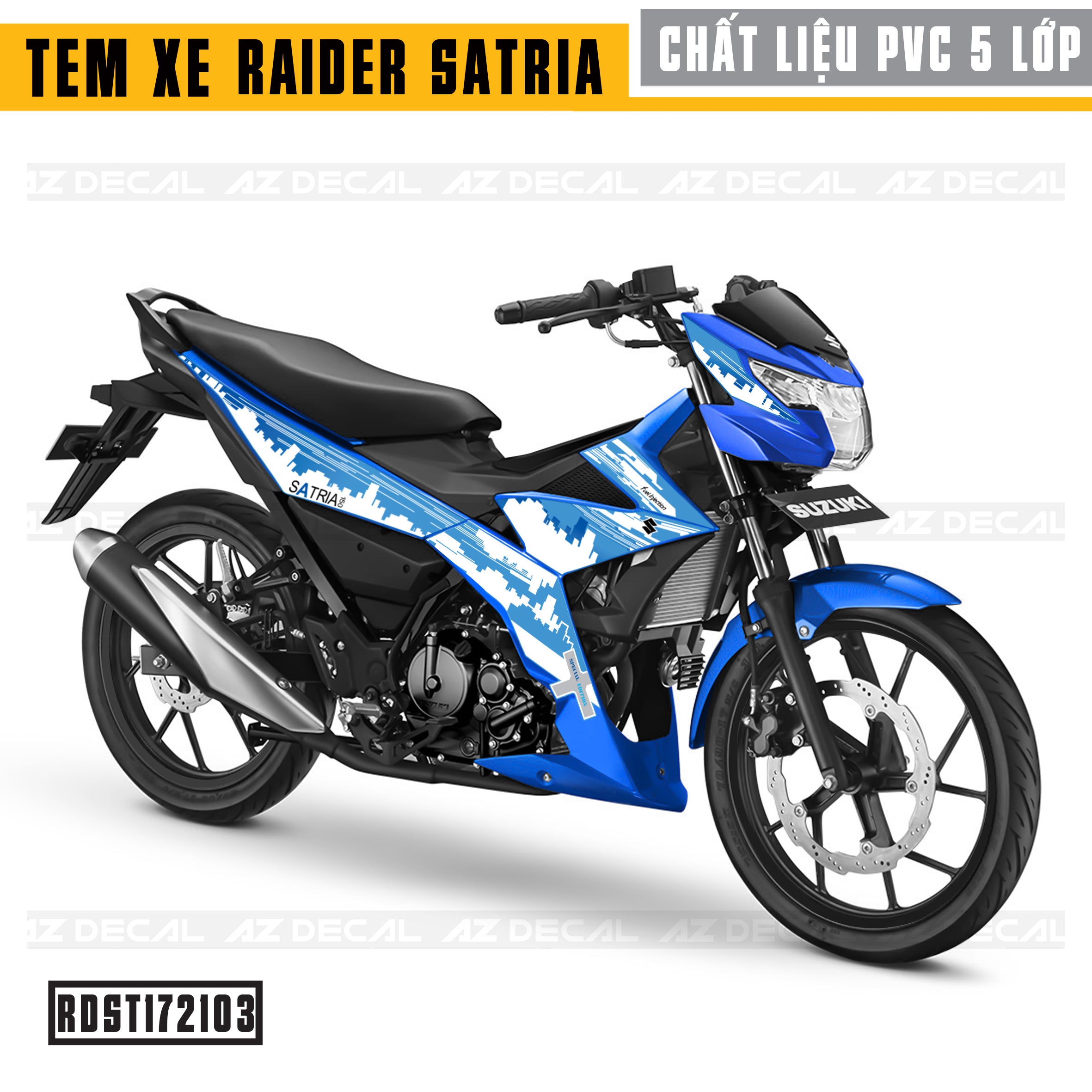 Tem xe Raider / Satria Xanh - Mẫu City