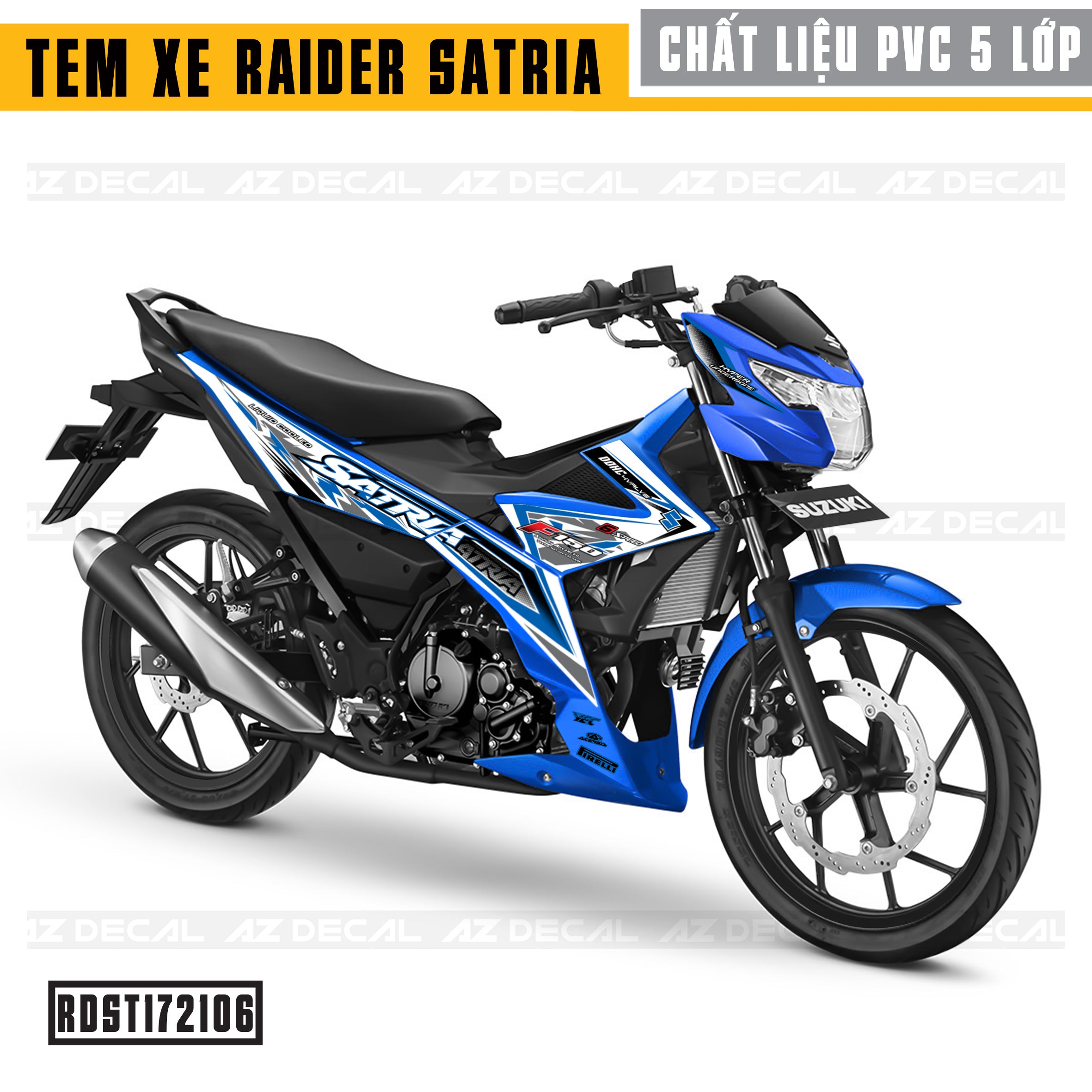 Tem Xe Raider / Satria mâu 06 - Xe Xanh