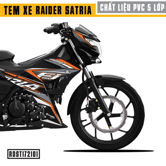 Tem xe Raider / Satria mẫu 01 - Cận Cảnh