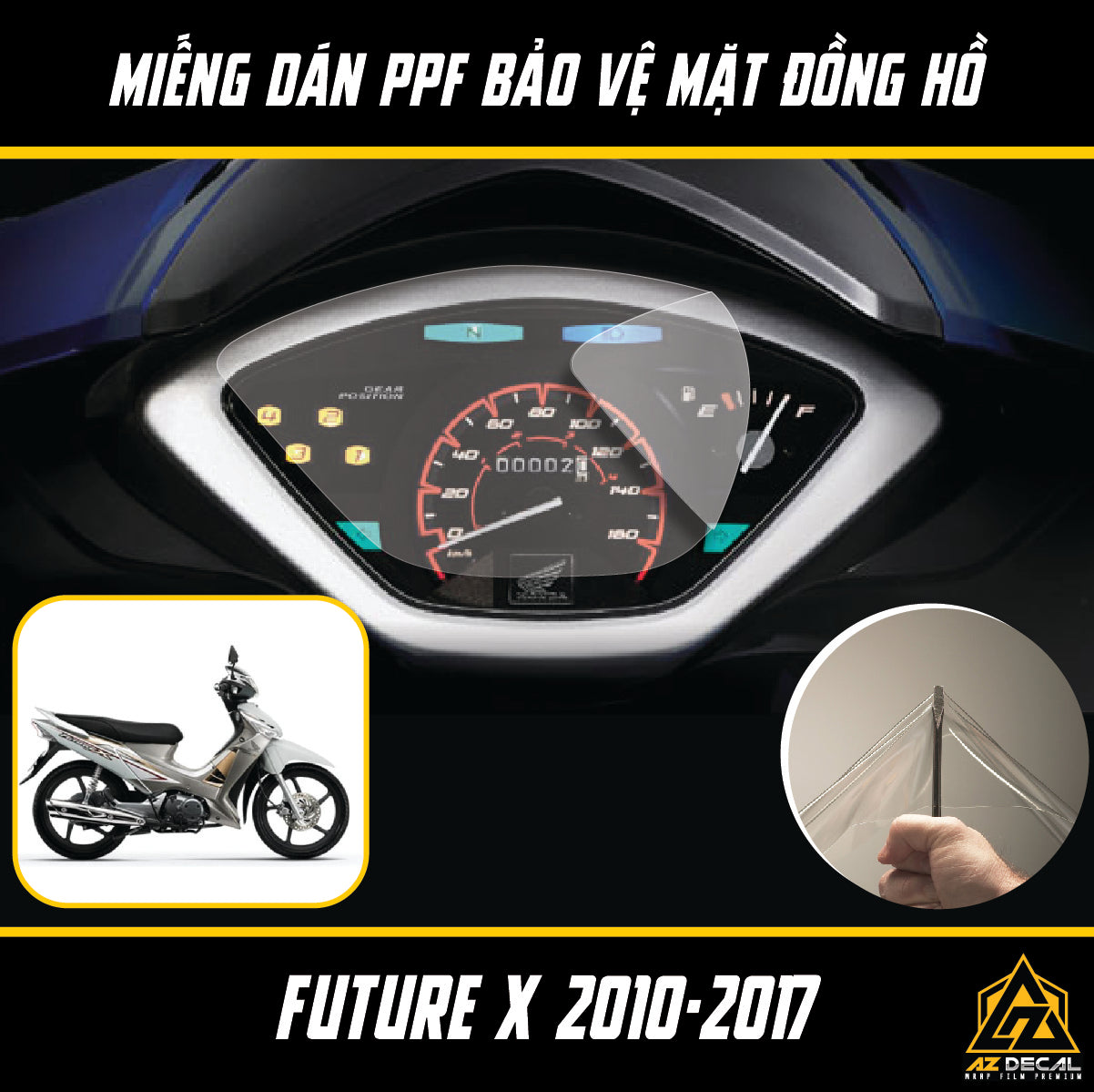 Miếng dán PPF chống xước bảo vệ đồng hồ xe Future X 2010 - 2017