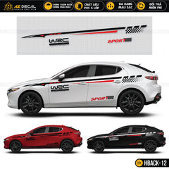 Mua Decal Dán Cửa Xe Ô Tô Hatch mẫu W2C FIA WORLD RALLY CHAMPIONSHIP