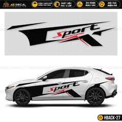 Mua decal Sport Edition dán cửa xe ô tô Hatchback trắng