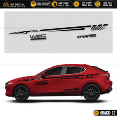 Mua Decal Dán Cửa Xe Ô Tô Hatch màu đỏmẫu W2C FIA WORLD RALLY CHAMPIONSHIP