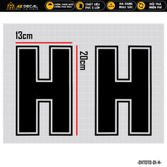 Tem Xe Ô Tô Dán Đa Vị Trí | DVTOT-01 | Mẫu Chữ Cái