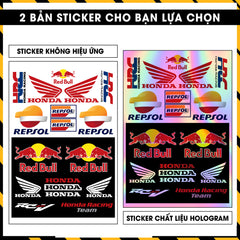 Sticker Dán Ô Tô, Xe Máy, Xe Điện, Xe Đạp, Mũ Bảo Hiểm | Hãng Xe Hologram - Honda