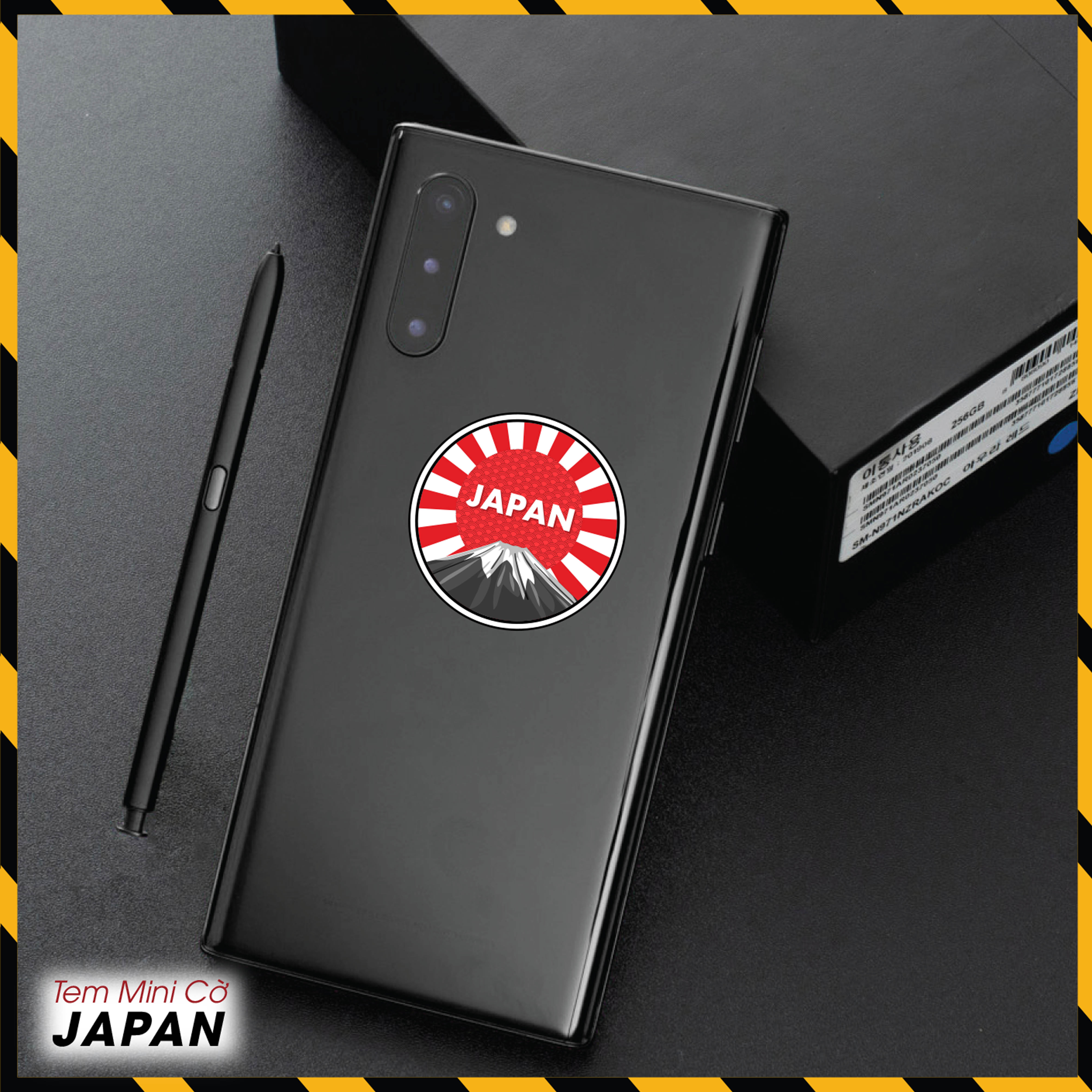 Sticker Dán Ô Tô, Xe Máy, Xe Điện, Xe Đạp, Mũ Bảo Hiểm | Tem Mini Cờ Quốc Gia - Japan