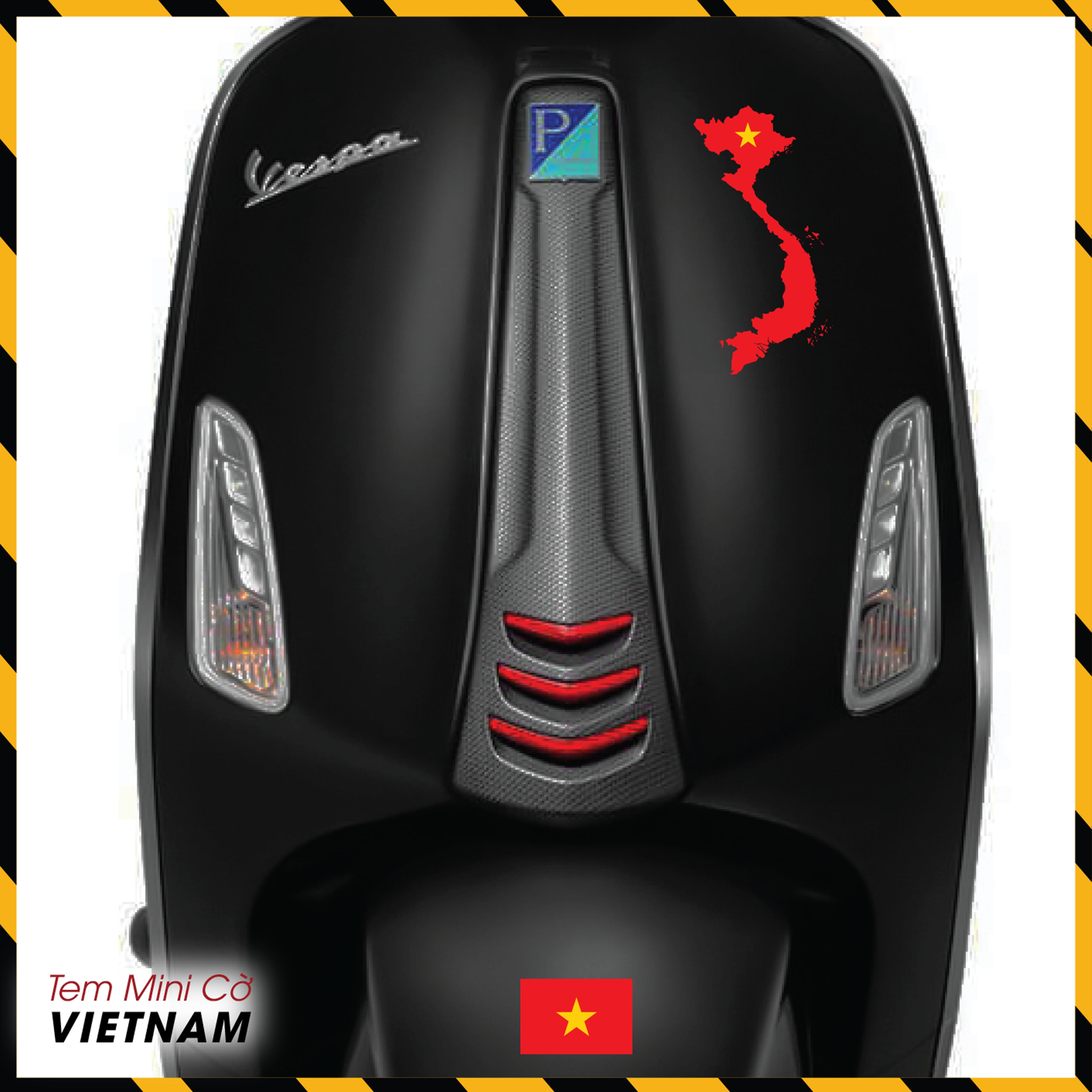 Sticker Dán Ô Tô, Xe Máy, Xe Điện, Xe Đạp, Mũ Bảo Hiểm | Tem Mini Cờ Quốc Gia - Việt Nam 01