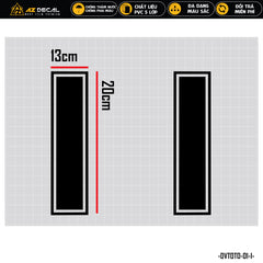Tem Xe Ô Tô Dán Đa Vị Trí | DVTOT-01 | Mẫu Chữ Cái
