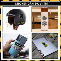 Sticker Dán Ô Tô, Xe Máy, Xe Điện, Xe Đạp, Mũ Bảo Hiểm | Hãng Xe Hologram - Kawasaki