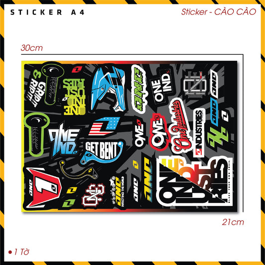 Sticker Dán Ô Tô, Xe Máy, Xe Điện, Xe Đạp, Mũ Bảo Hiểm | SET Trang Trí Cào Cào