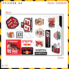 Sticker Dán Ô Tô, Xe Máy, Xe Điện, Xe Đạp, Mũ Bảo Hiểm | SET Trang Trí MARQUER
