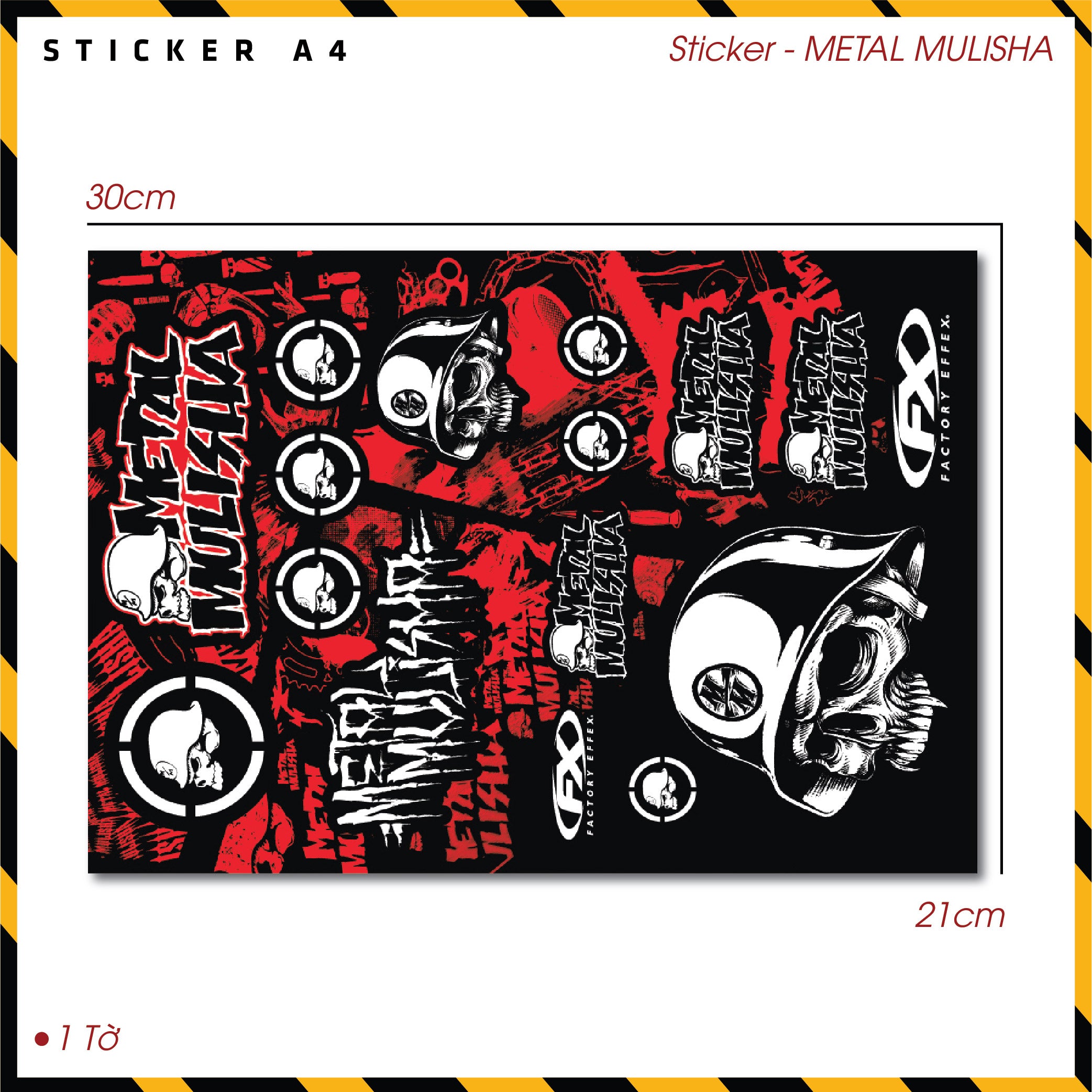Sticker Dán Ô Tô, Xe Máy, Xe Điện, Xe Đạp, Mũ Bảo Hiểm | SET Trang Trí METAL MULISHA