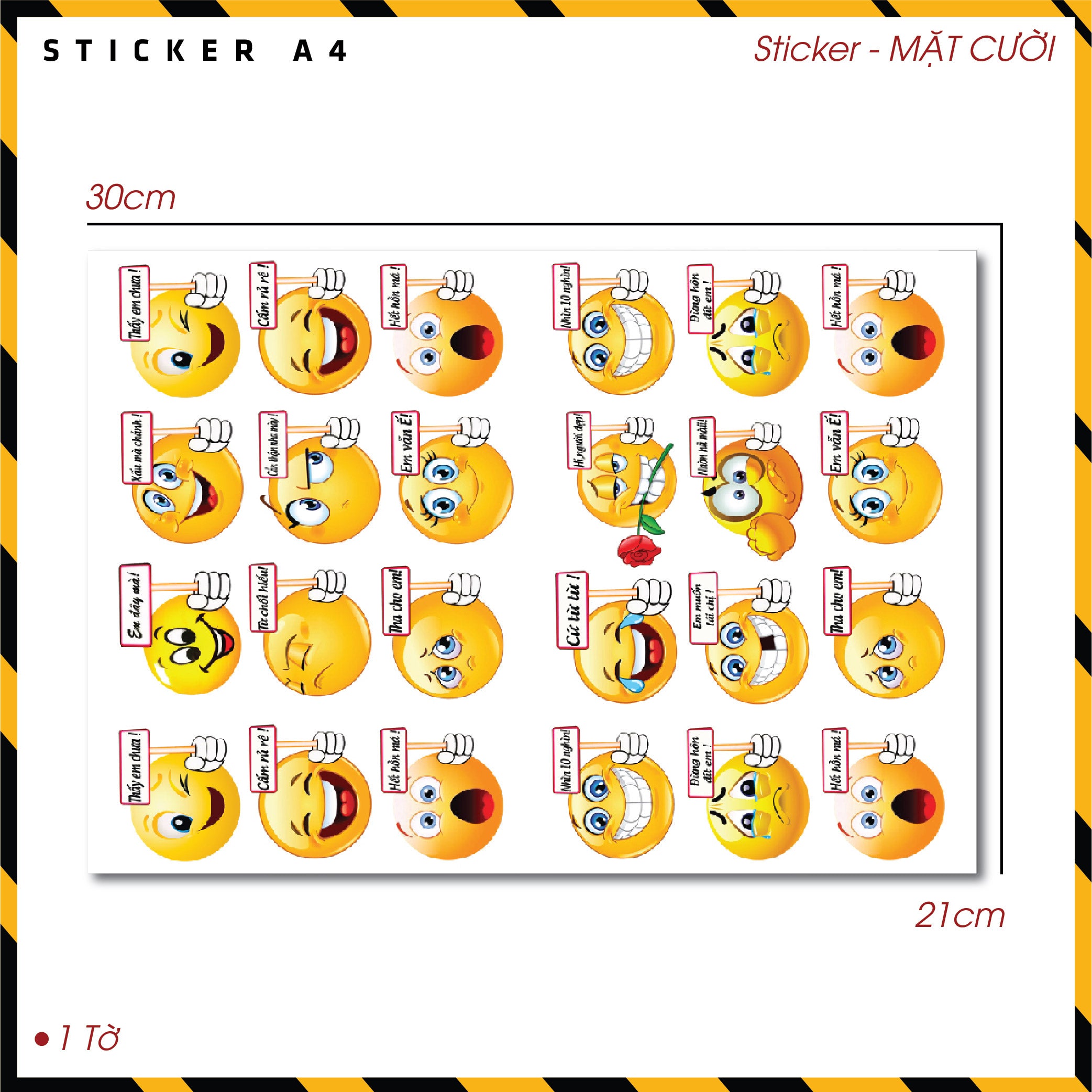 Sticker Dán Ô Tô, Xe Máy, Xe Điện, Xe Đạp, Mũ Bảo Hiểm | SET Trang Trí MẶT CƯỜI