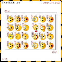 Sticker Dán Ô Tô, Xe Máy, Xe Điện, Xe Đạp, Mũ Bảo Hiểm | SET Trang Trí MẶT CƯỜI