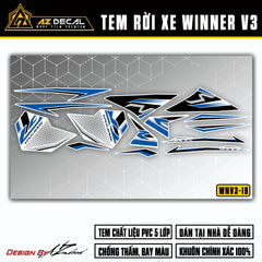 Tem chế Winner v3 - Winner X 2022 mẫu GTR Matrix màu xanh đen