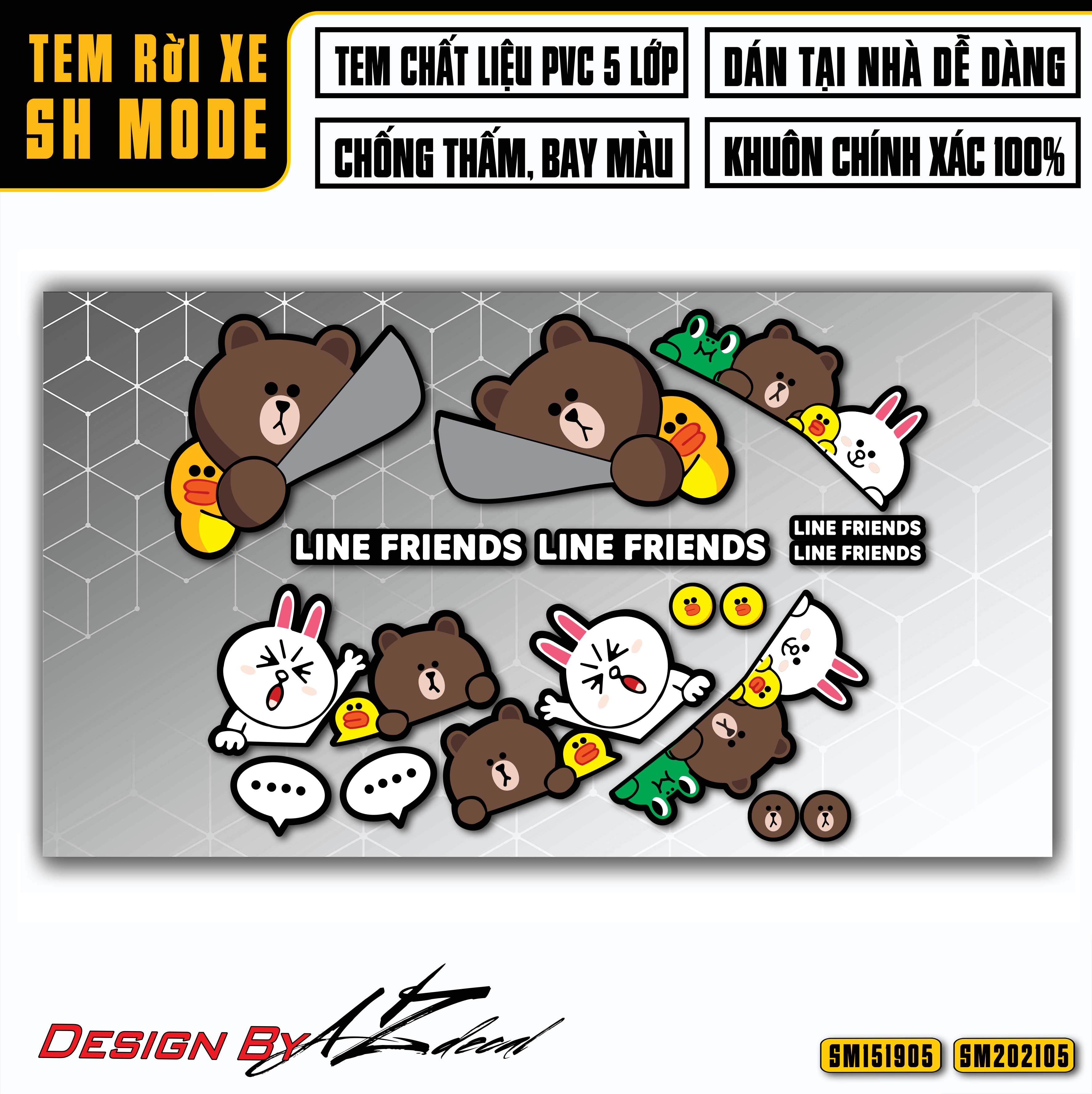 Decal trang trí xe SH nữ cute