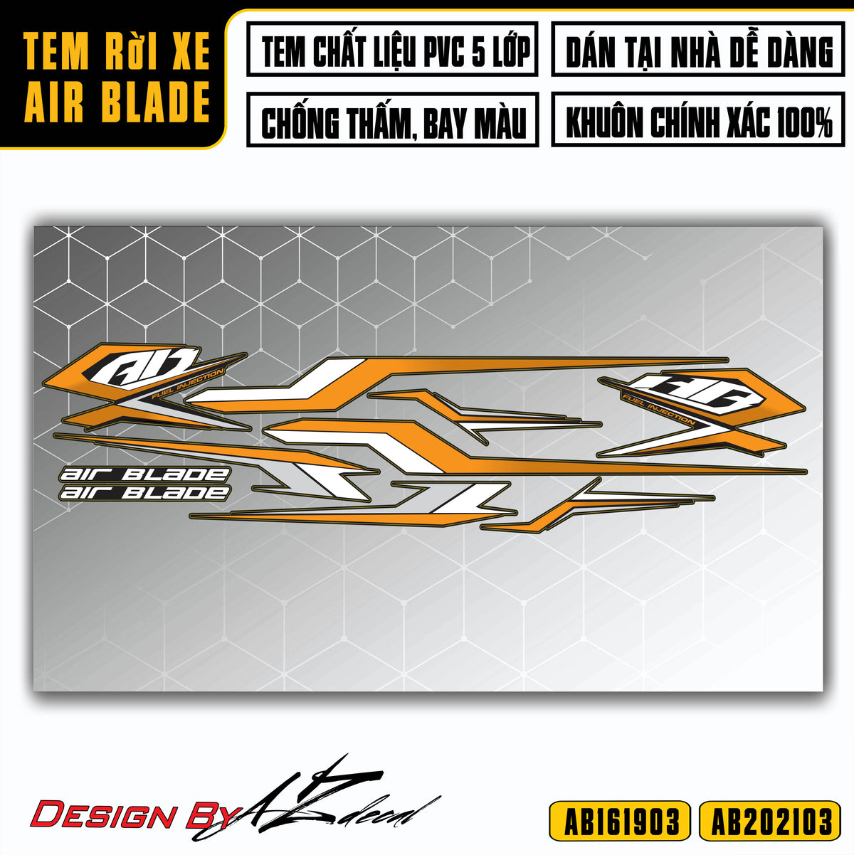 Tem Xe Air Blade | AB03 | Mẫu Tem Chỉ