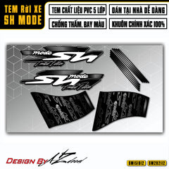 Tem xe SH Mode Limited Edition (tem trắng cho xe đen)