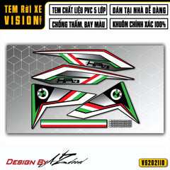 Decal xe Vision đẹp mẫu HP4 phong cách Italy