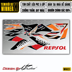 decal xe Winner X Repsol đen cam