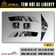 Tem xe Liberty 125 2017 - 2022 màu đen (nền trong)