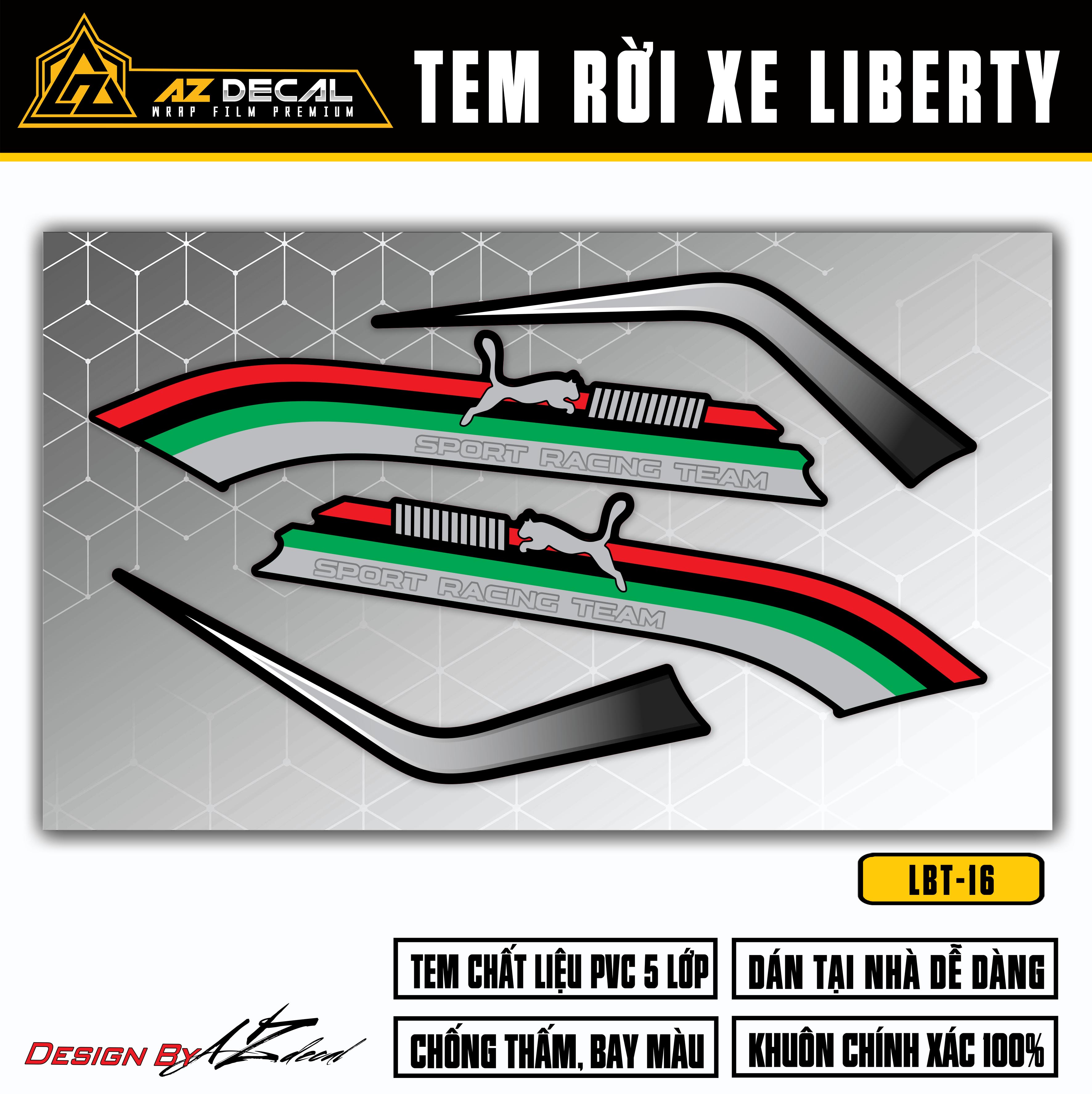 Tem chỉ dán xe Liberty Sport Racing Team