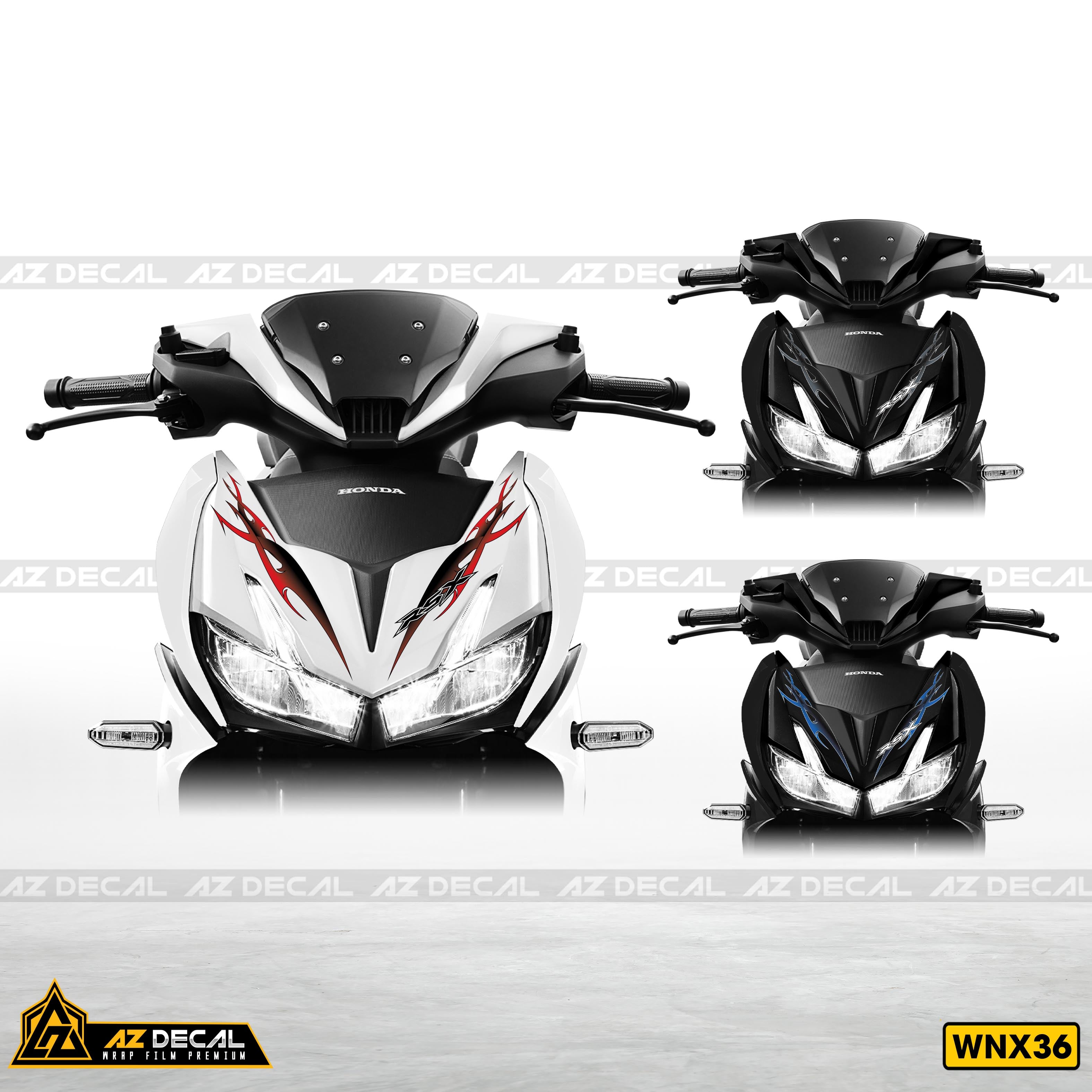 Trang trí mặt nạ xe Honda Winner X bằng decal